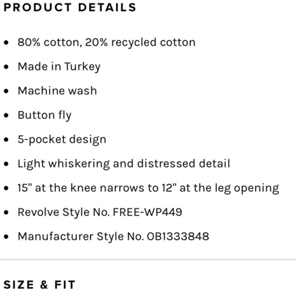 Free people jeans the lasso denim in sapphire‎ button fly high rise distressed - Picture 11 of 11